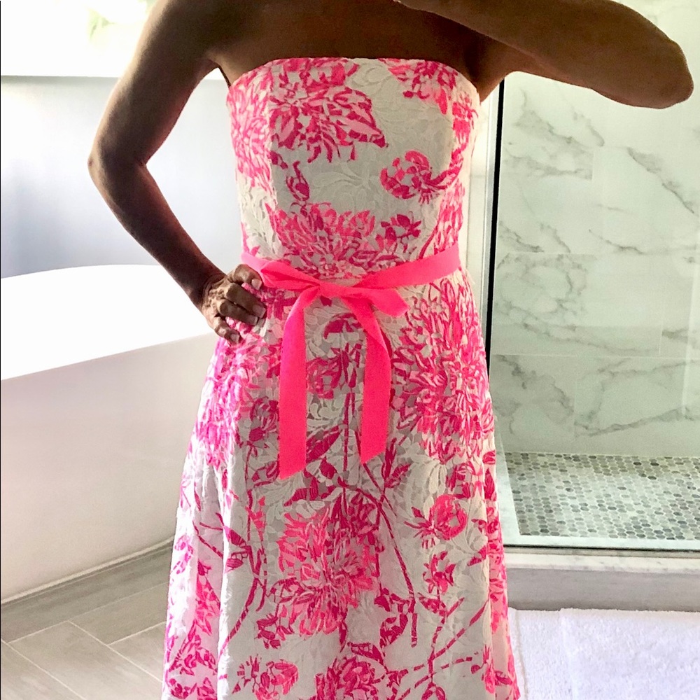 Lilly Pulitzer Sienna Resort White Strapless Dress